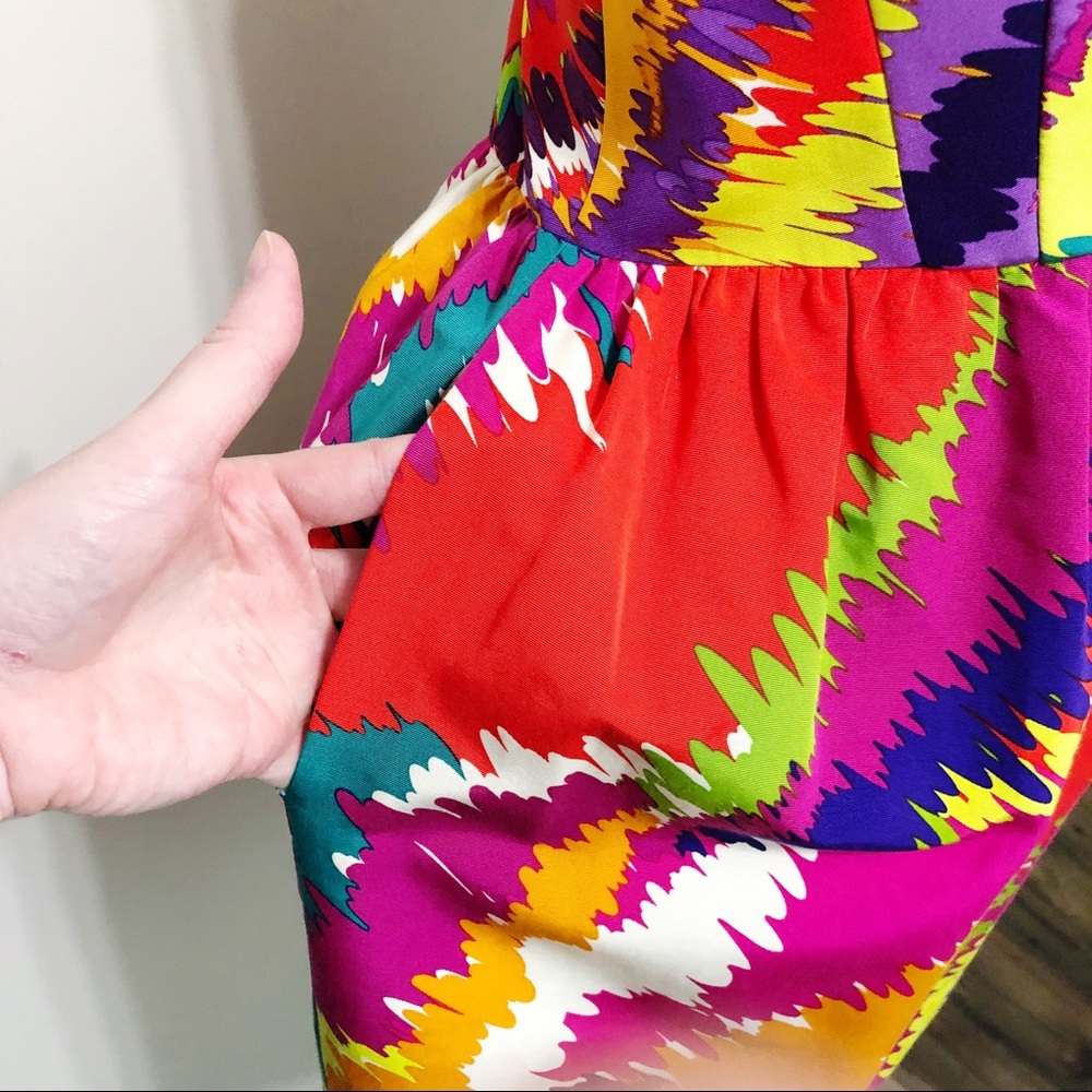 Shoshanna Colorful Strapless Tulip Dress - Picture 8 of 8